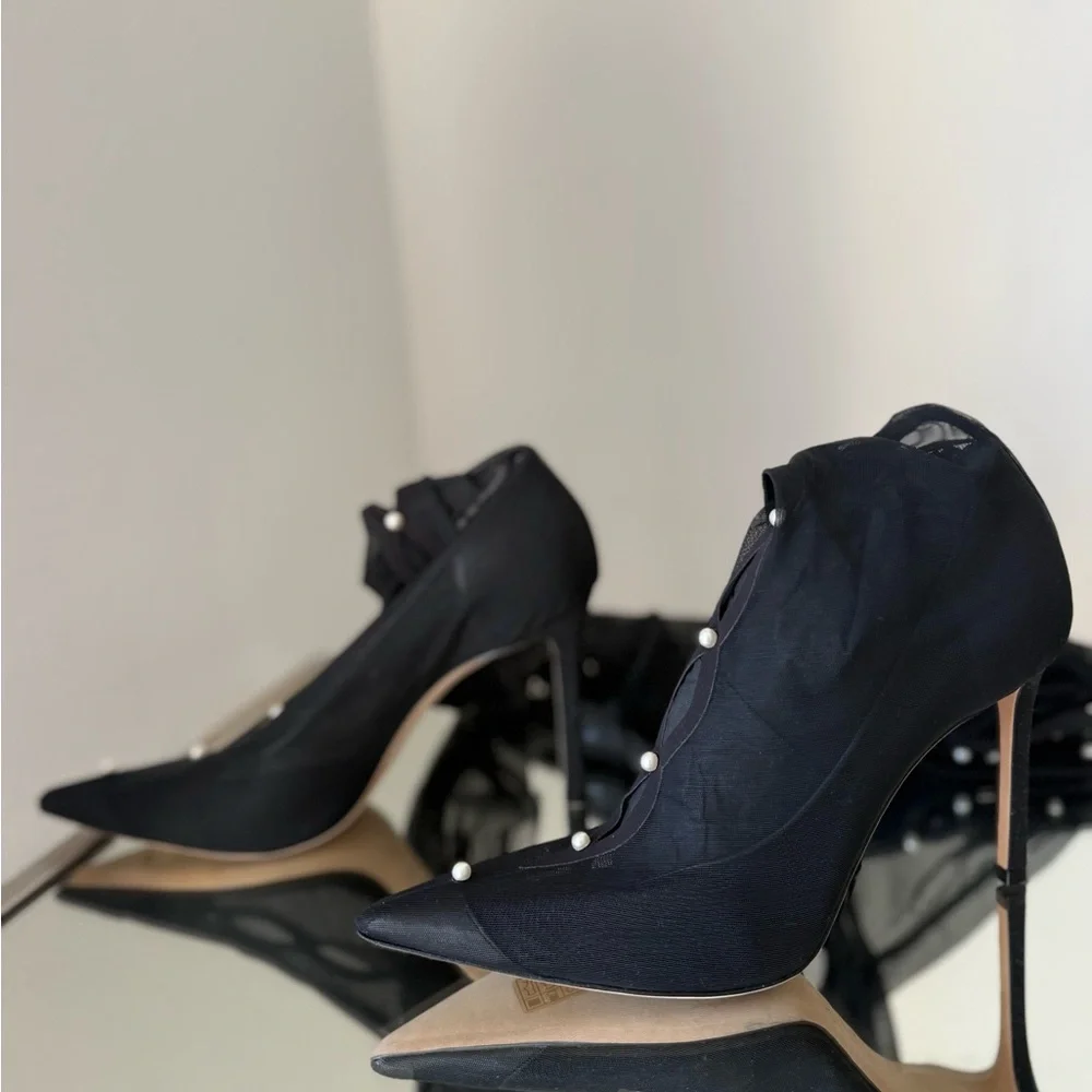 New Jimmy Choo Psyche 95 mesh over-the-knee boots $1,895 - Picture 5 of 13